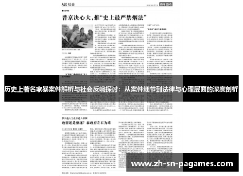 历史上著名家暴案件解析与社会反响探讨：从案件细节到法律与心理层面的深度剖析