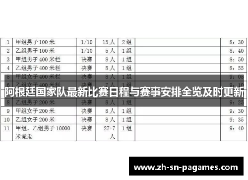 阿根廷国家队最新比赛日程与赛事安排全览及时更新 阿根廷国家队最新比赛日程与赛事安排全览及时更新